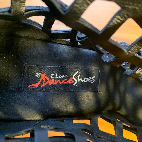 New Listing: "I Love Dance Shoes" Felicia Peep-Toe Dance Shoes with Rhi… - Picture 9 of 13